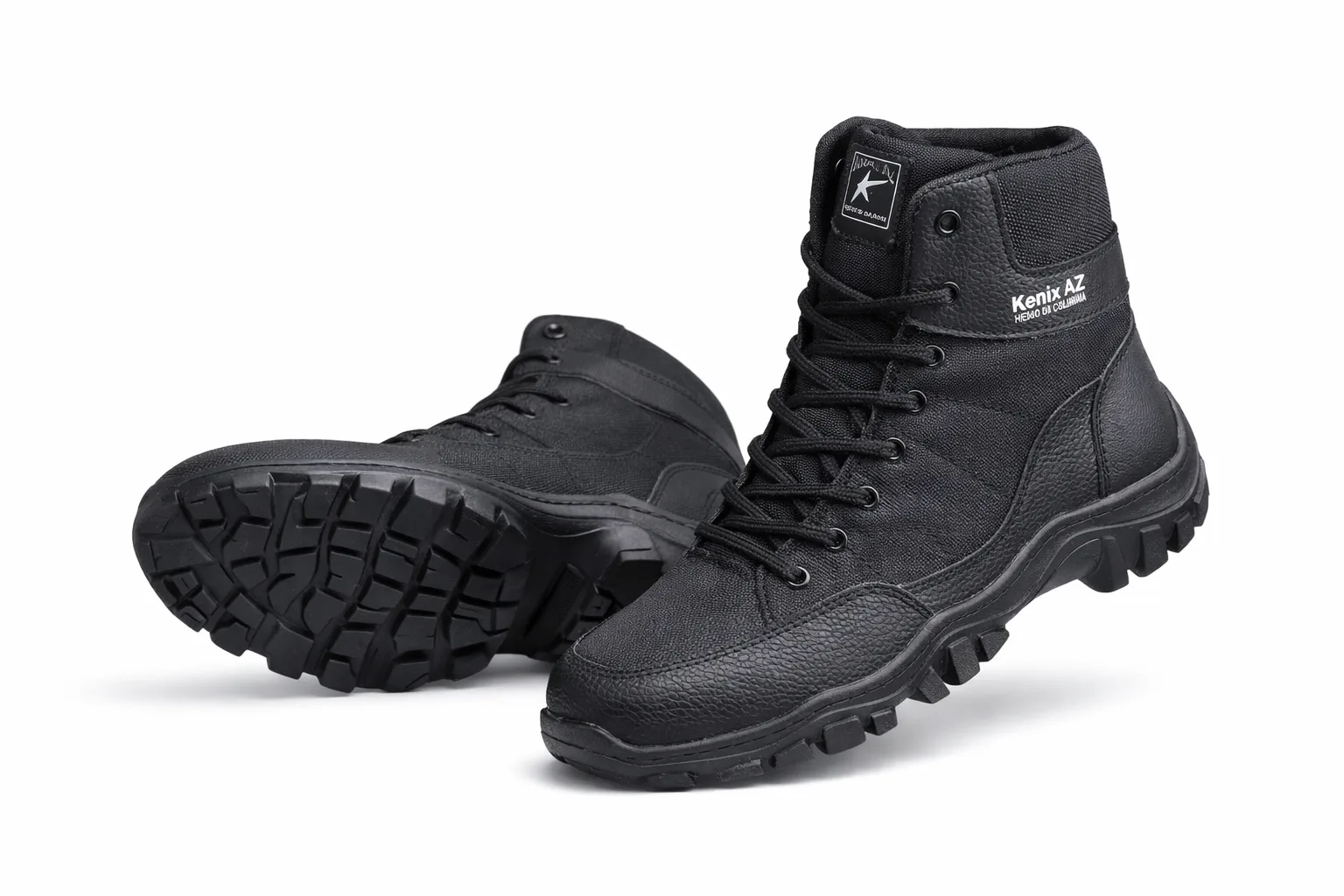 Botas negras de trabajo Kenix AZ para vigilancia y uso diario en Colombia