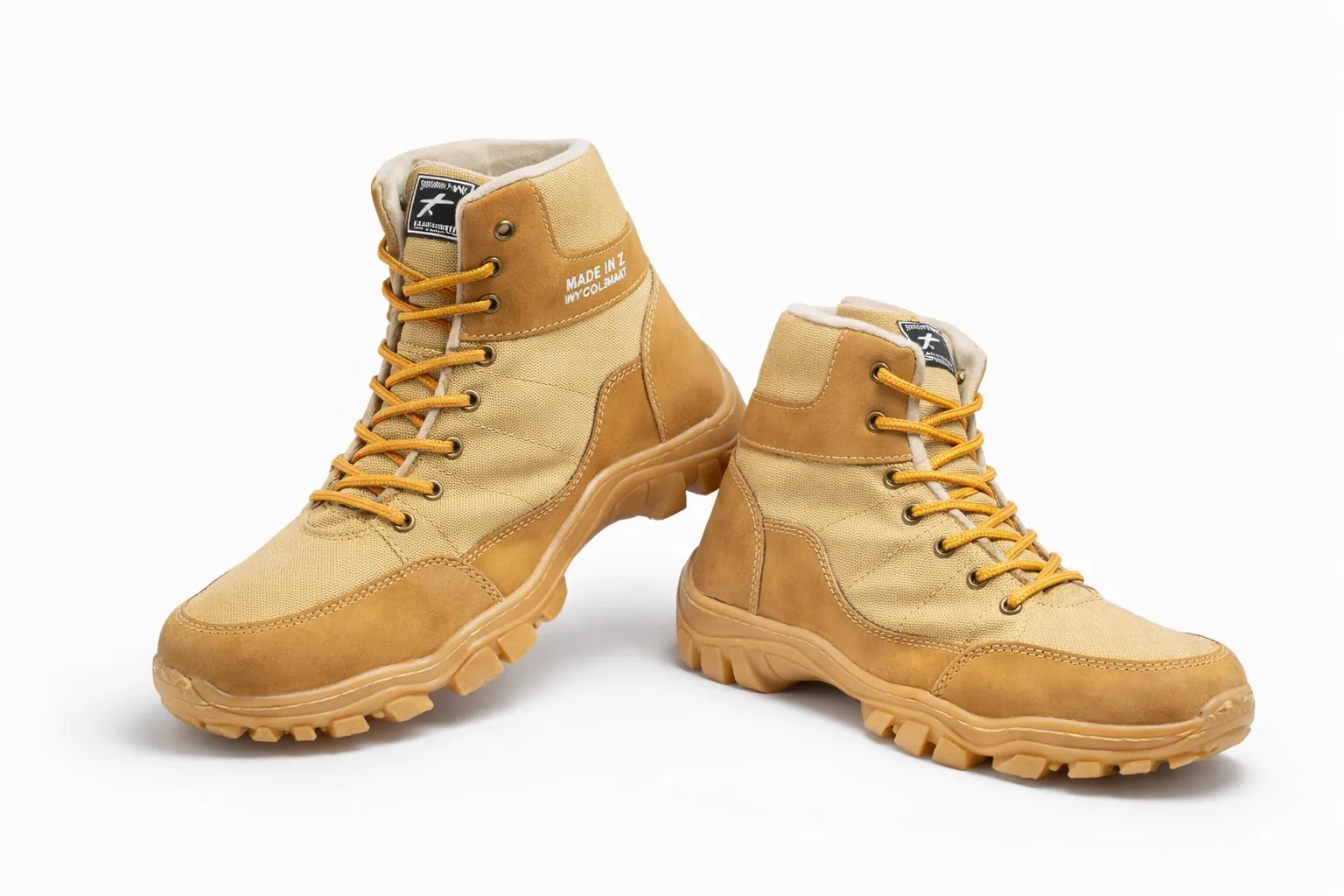 Detalle de botas beige Kenix AZ para uso diario y laboral