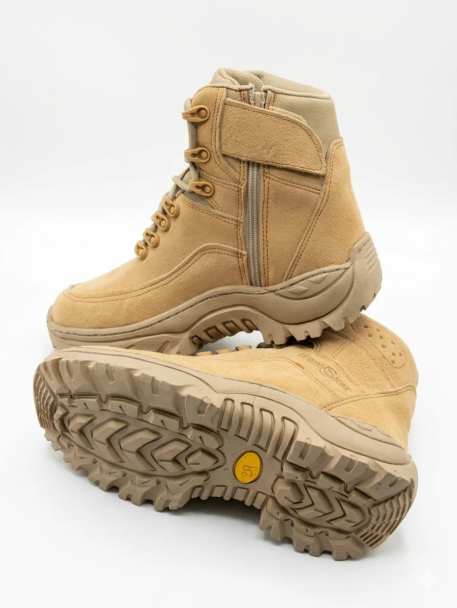 Vista lateral de botas premium Llanero Shoes para trabajo y uso diario